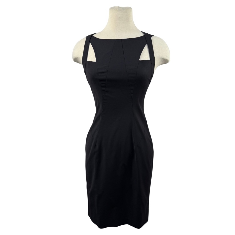bebe Cutout Bodycon Statement Little Black Dress - Size 4